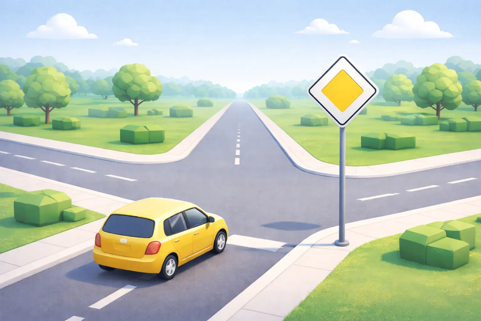 Перехрестя ПДР: визначення пріоритету руху